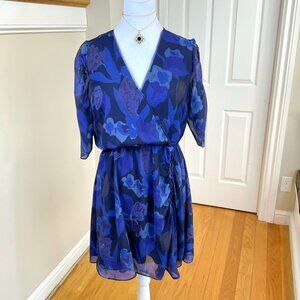 Ted Baker Dress Short Blue Floral Juleah (2/US 6)